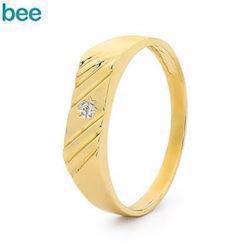 Image of Bee Jewelry Men´s Diamond Ring 9 kt guld fingerring blank, model 23492